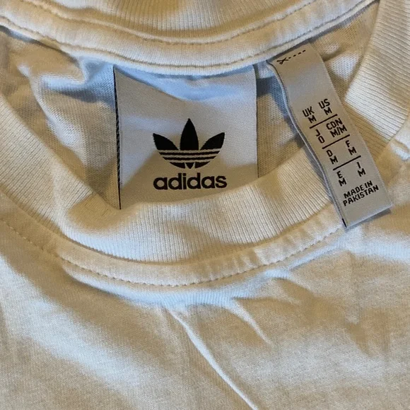 Adidas White Tee with Red and Blue Accents - Picture 2 of 6